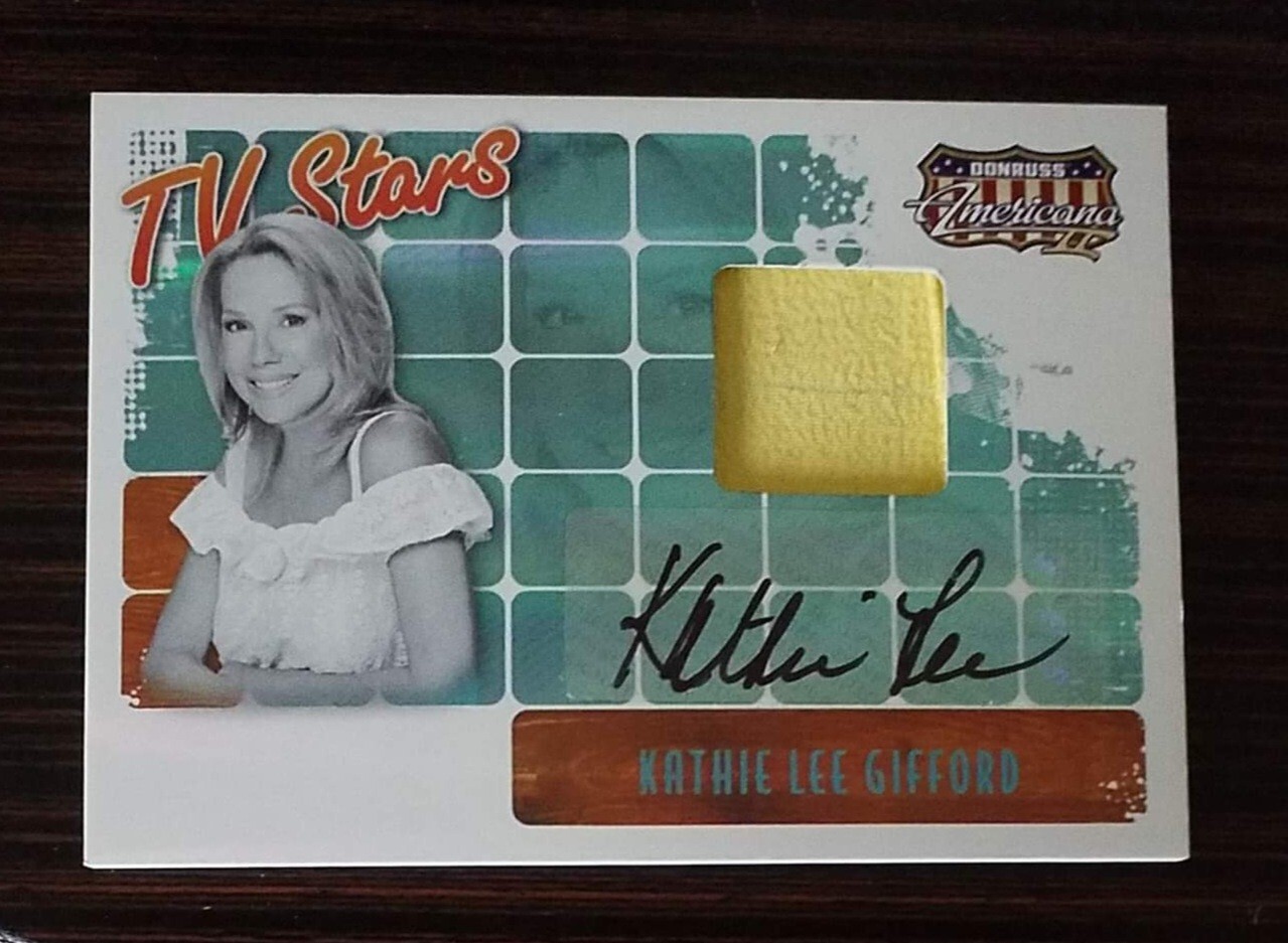 Kathie Lee Gifford 2008 Donruss Americana TV Stars Auto Autograph 77/100 Swatch