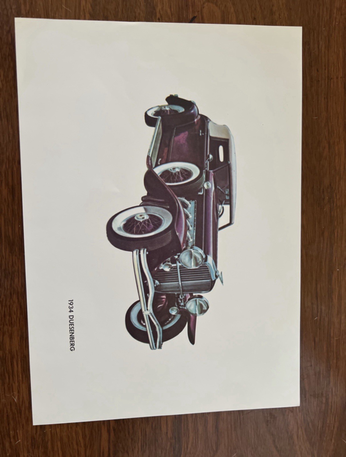 Classic Car Print Set – 1930 Packard, 1935 Auburn, 1937 Cord, 1934 Duesenberg