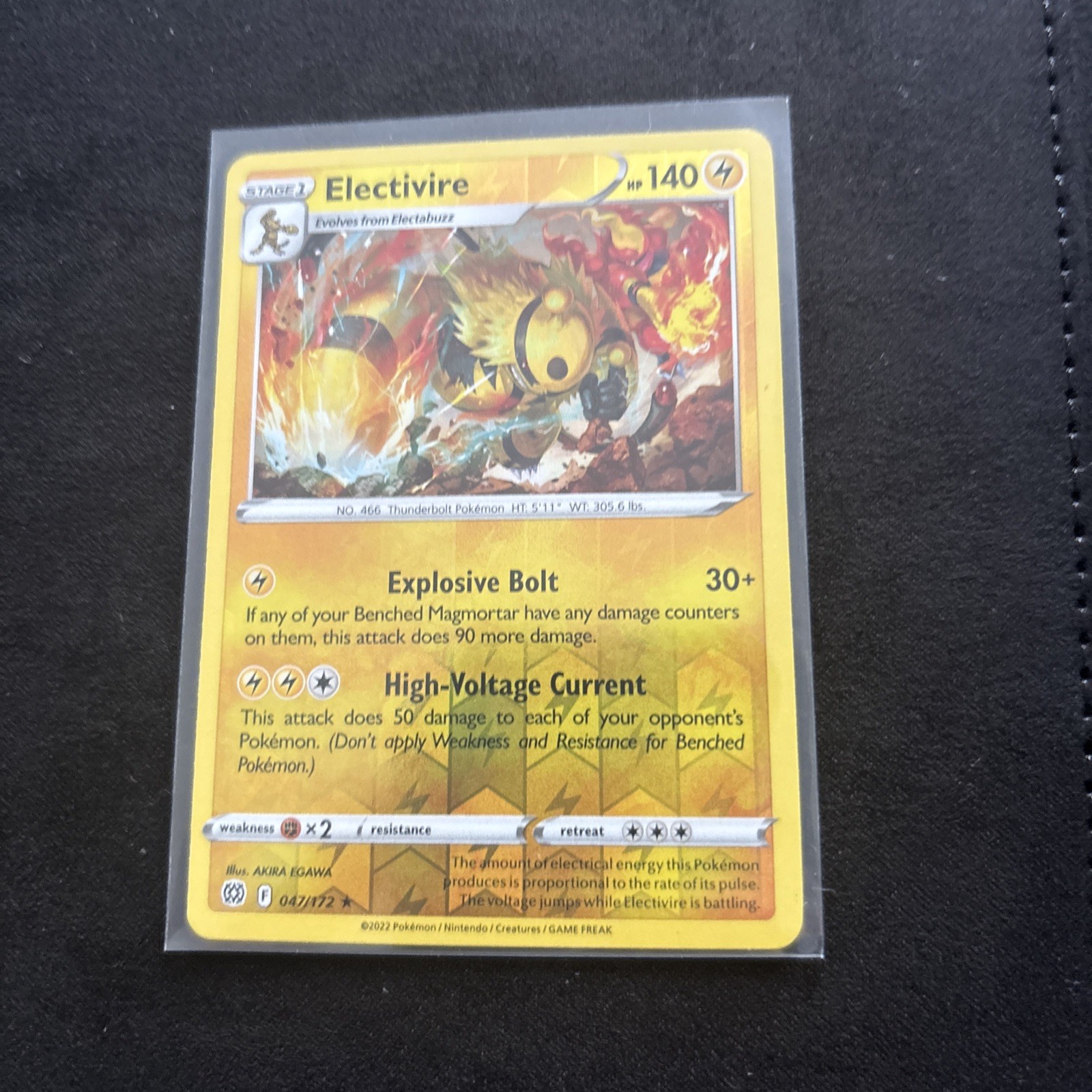 Electivire 047/172 Rare Brilliant Stars Pokemon Reverse Holo Near Mint