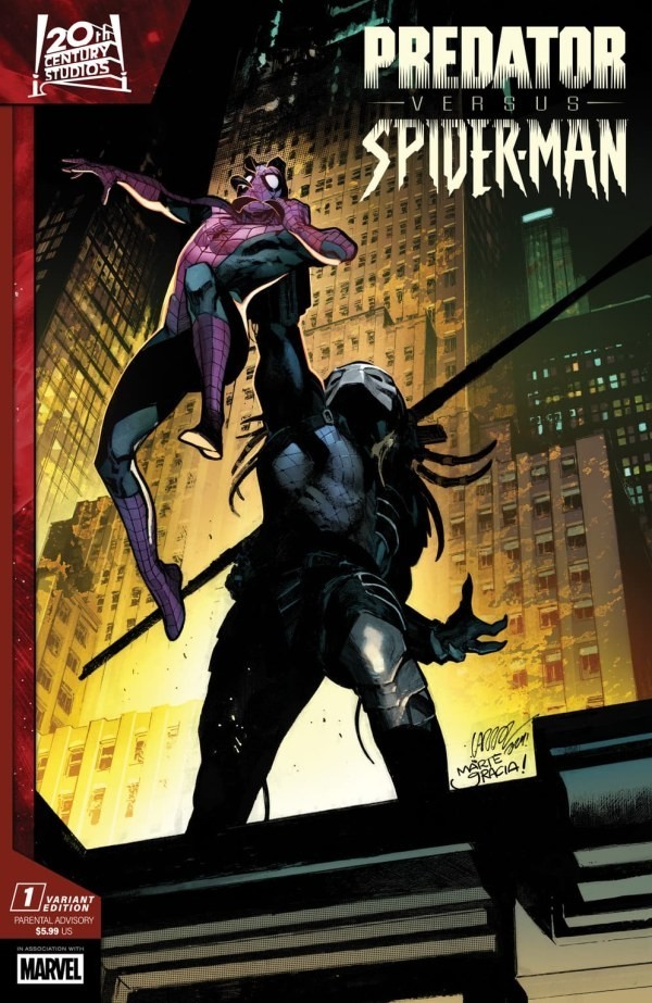 Predator Vs Spider-Man #1 (Of 4) Pepe Larraz Variant Cover 4/23 Marvel Comics