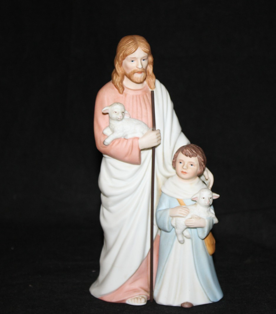 Homco The Good Shepherd Greatest Stories Ever Told Figurine 1469 Jesus Lamb 1993