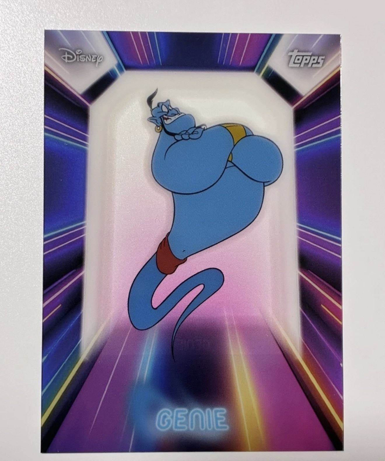 2026 Topps Disney Neon – Genie Illuminated Neon Lights, Card #NPL-9