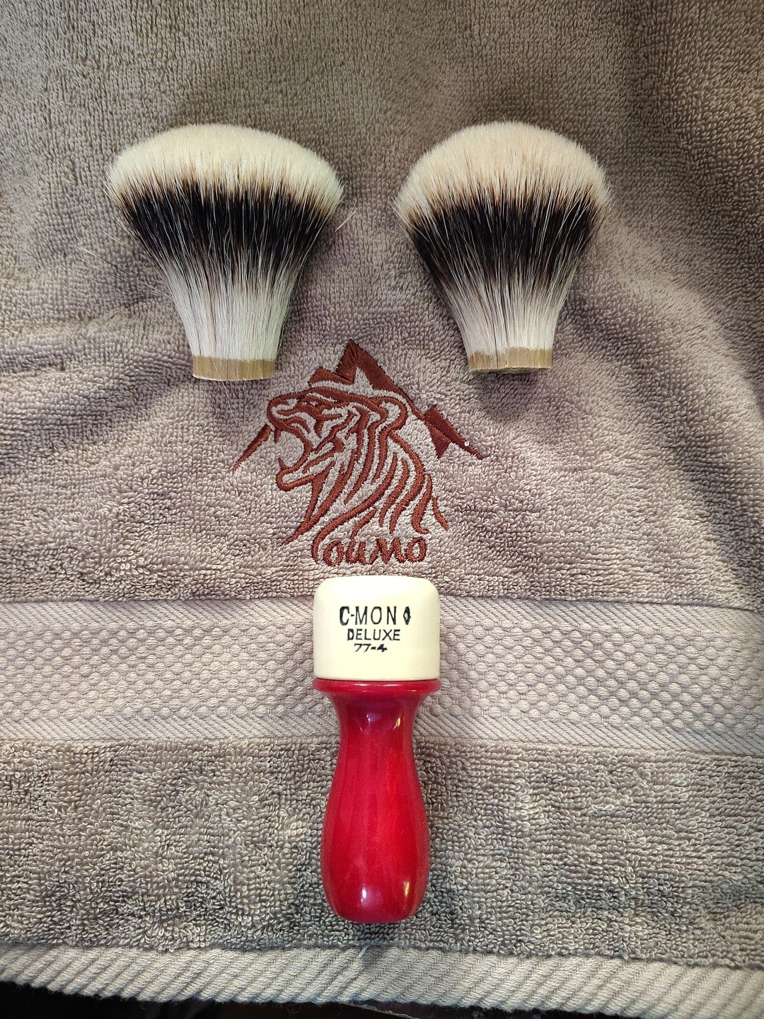 Restored C’mon Deluxe 77-4 Shave Brush With Choice Of 25mm Hand Tied Badger Knot