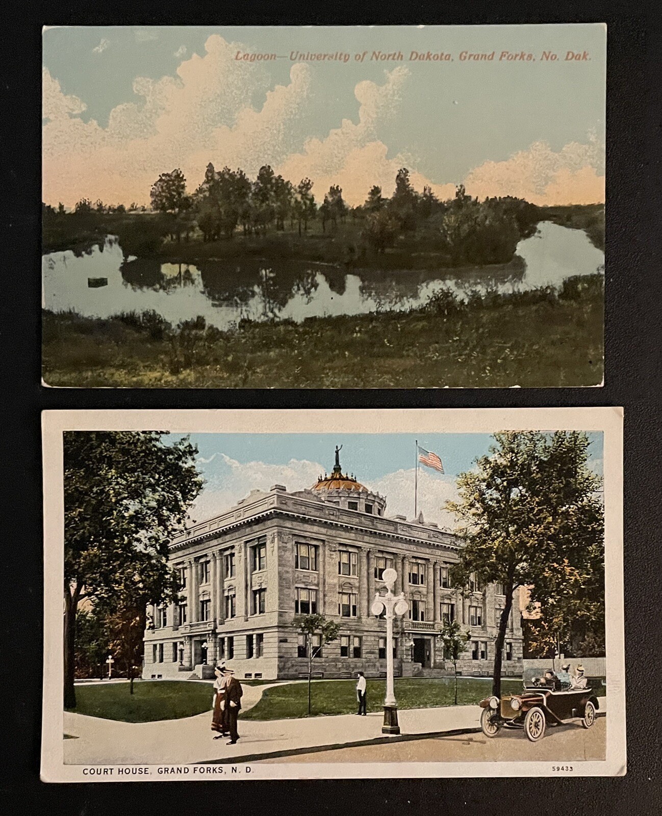 Grand Forks North Dakota Vintage Postcard Lot University Lagoon & Court House
