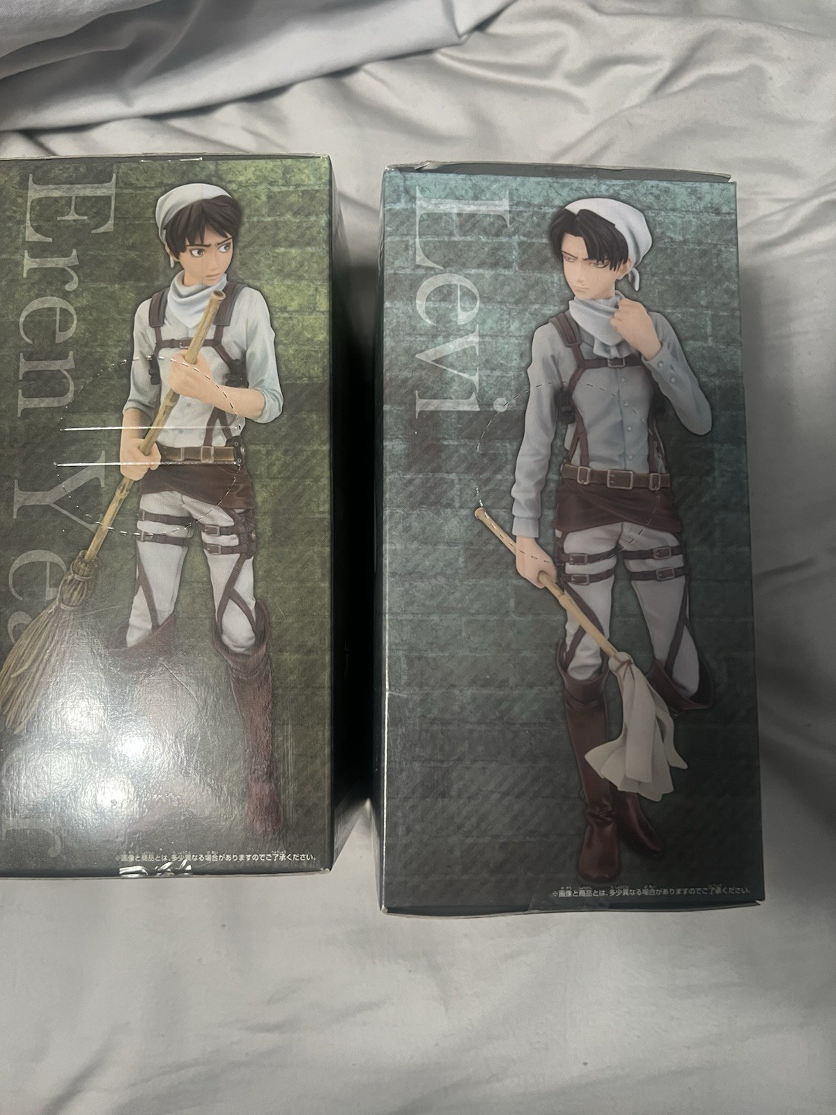 Banpresto Attack on Titan Eren Yeager and Levi Cleaning Outfit Figure 6.5″