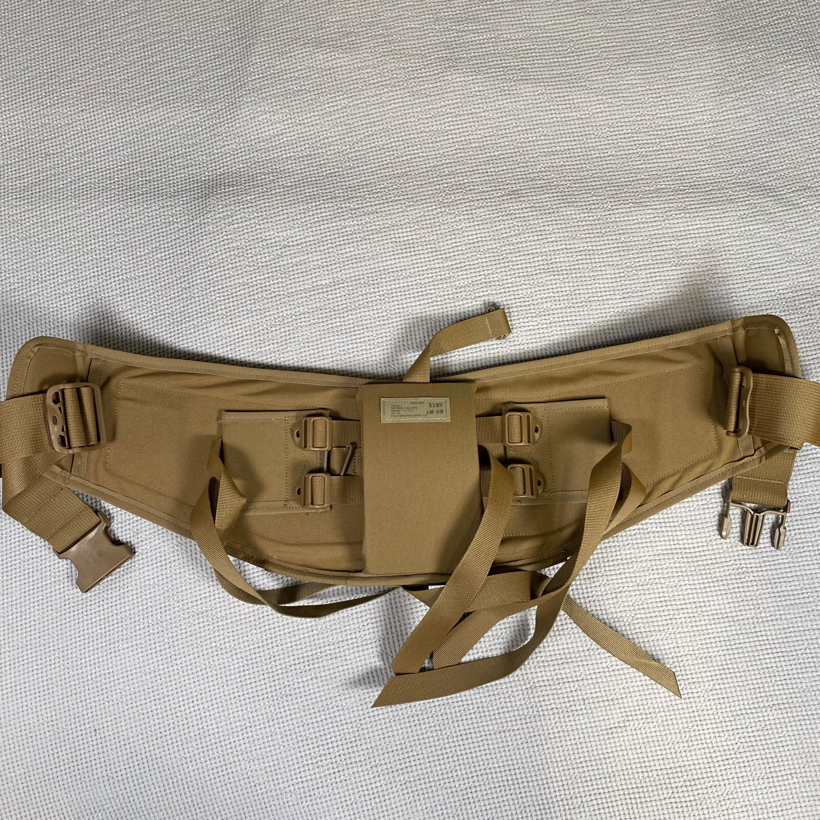 USMC FILBE Hip Belt Waist Kidney Rucksack- Belt Only – Coyote Brown – NEW