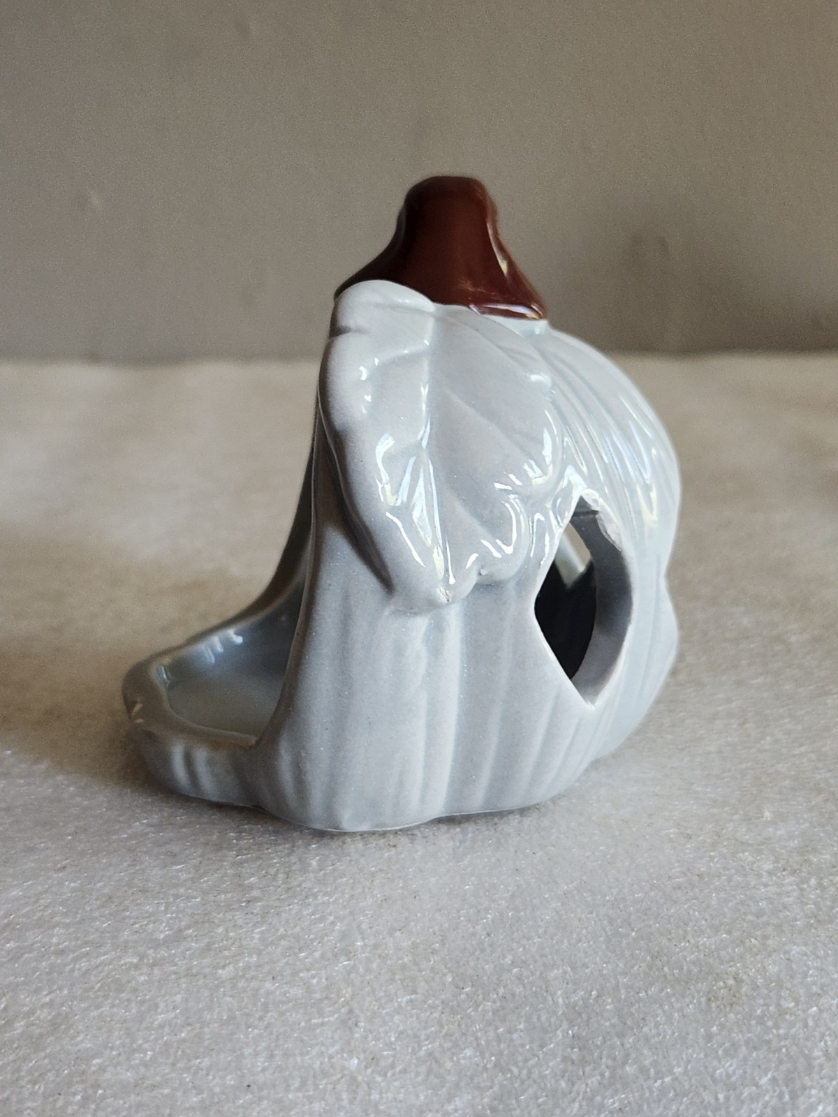 3 Ceramic Pumpkin-Shaped Candle Holders Plus 1 • Blue White Gray 3¼ T 3½” L