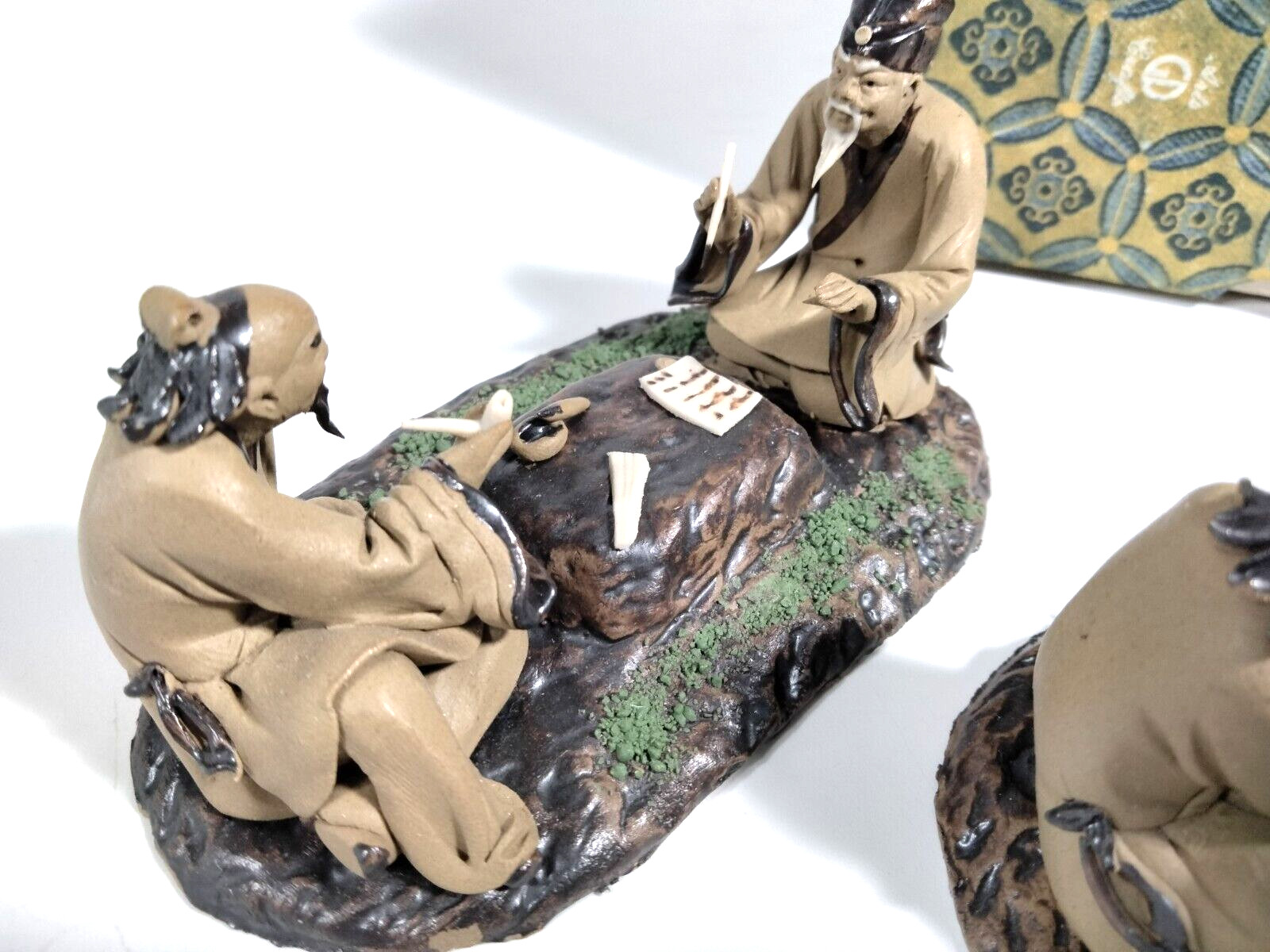 One pair Chinese Ceramic Mudmen Figures in Box