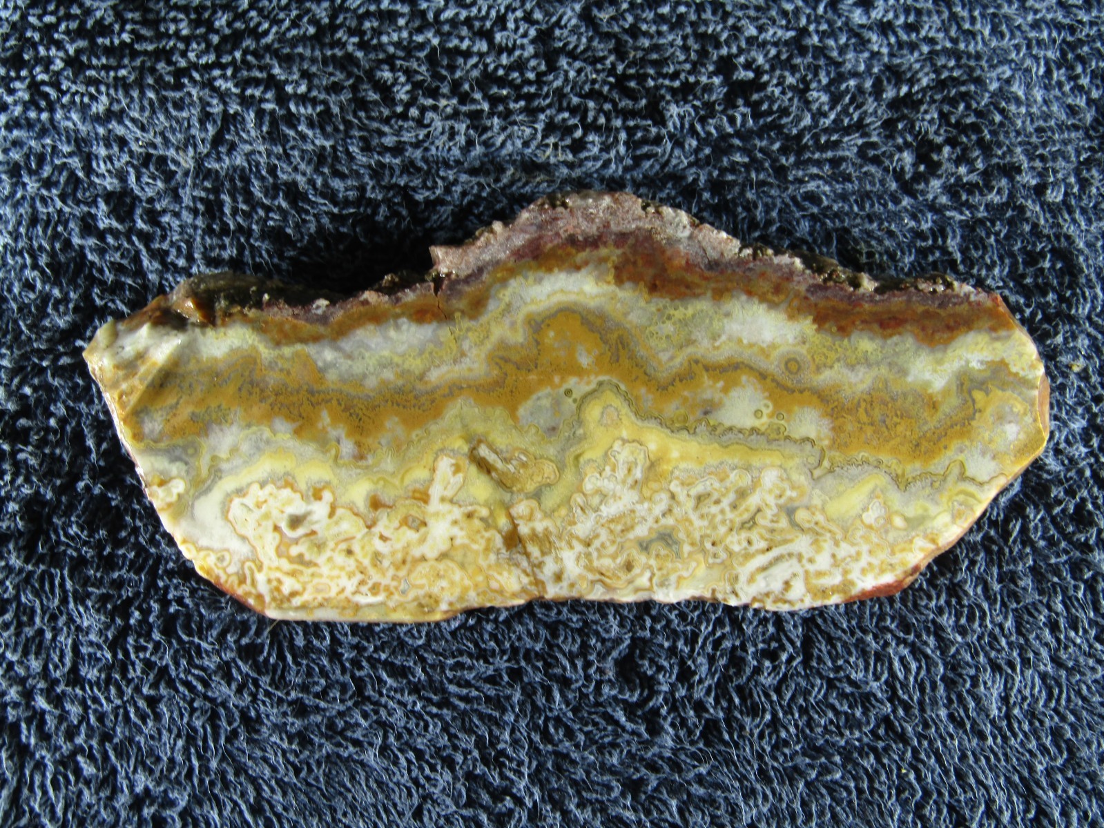 Plume Agate Slab Lapidary Rough 5.25″ x 2.25″ x 3/8″ 4.7 oz Bag 106