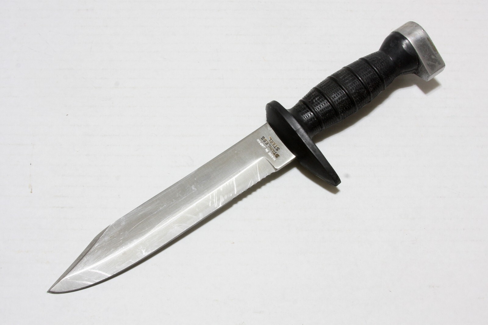 Dive Knife Precise First Mate Made In Japan W/Sheath Vintage 6.75″ SS Blade