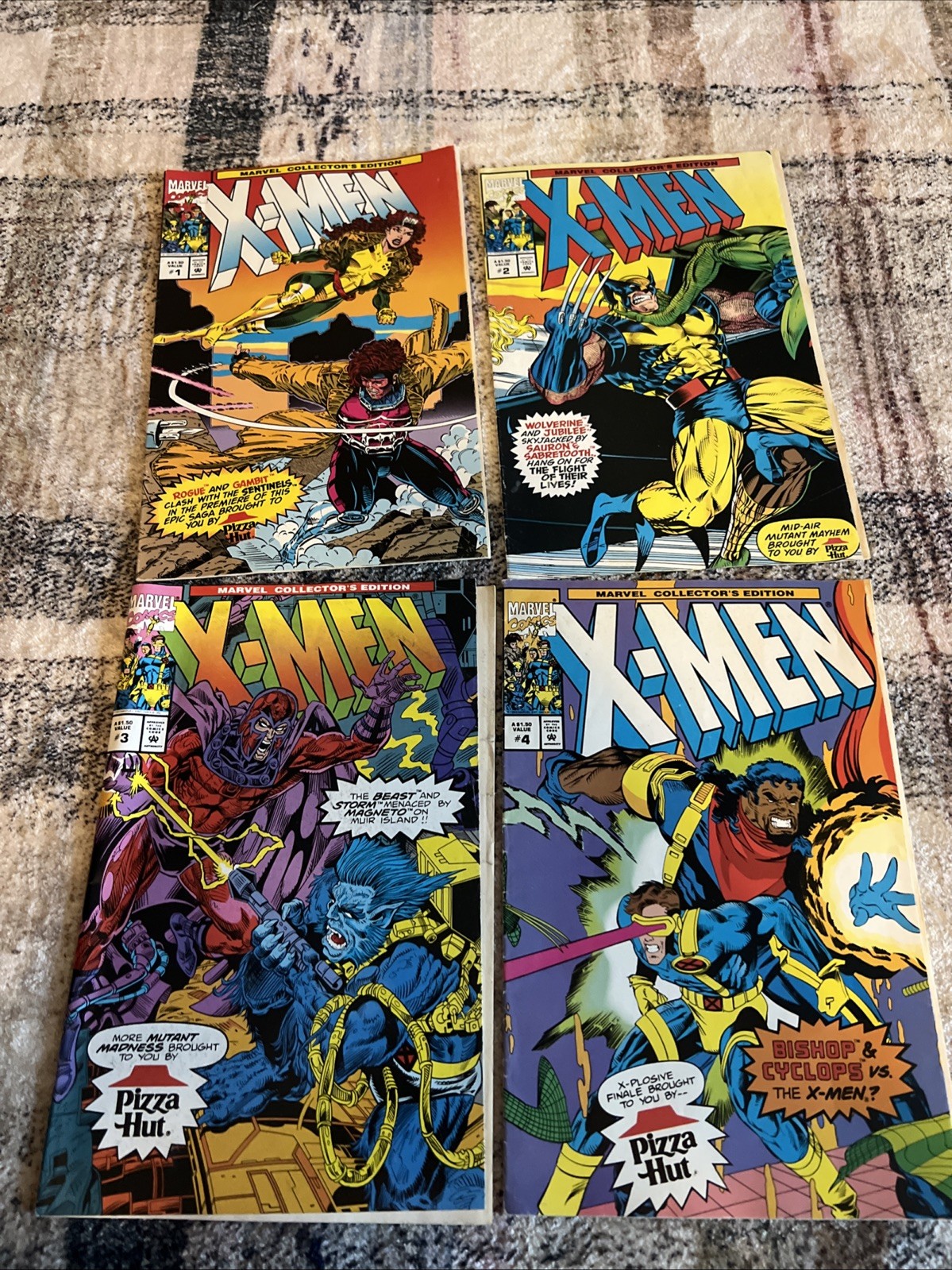 X-Men Collector’s Edition-Pizza Hut #1 To #4 (Marvel Comics 1993) Full Set