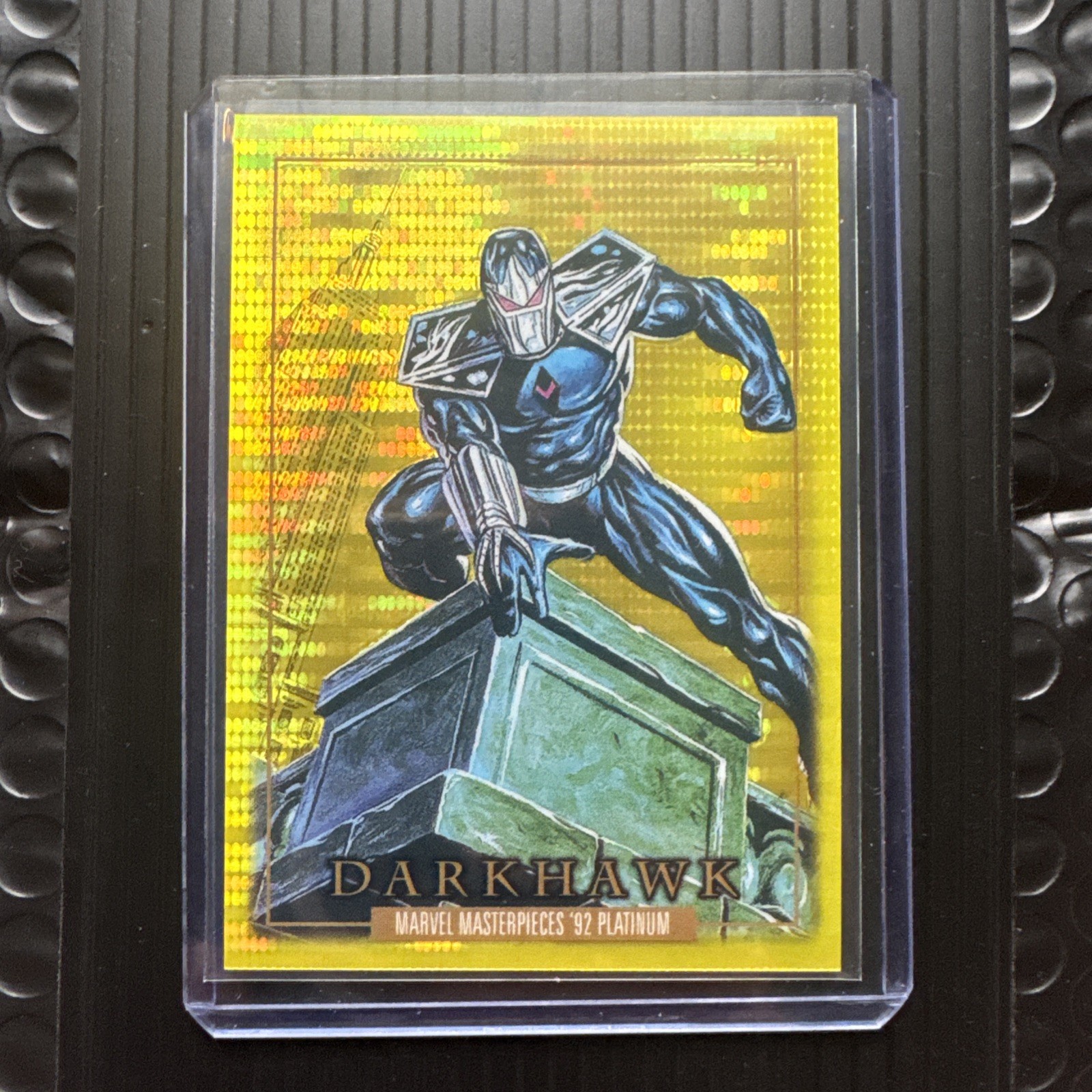 2024 Marvel Masterpieces ’92 Platinum Jusko #11 Darkhawk – Seismic Gold #/92