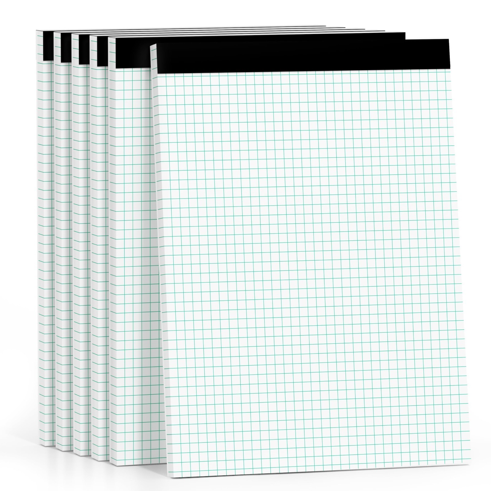 Graph Paper Pads 8.5 x 11, 4×4 Ruled, 6 Pack 1/4 8.5in x 11in