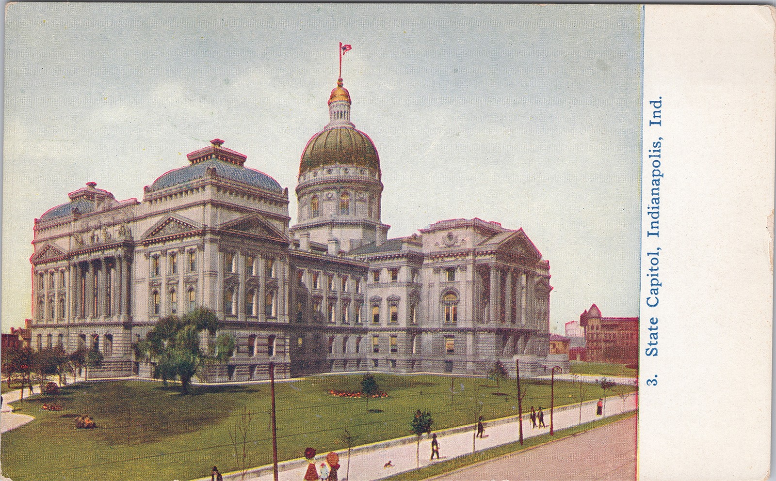 Undivided Back Postcard Indianapolis US State Capitol Building