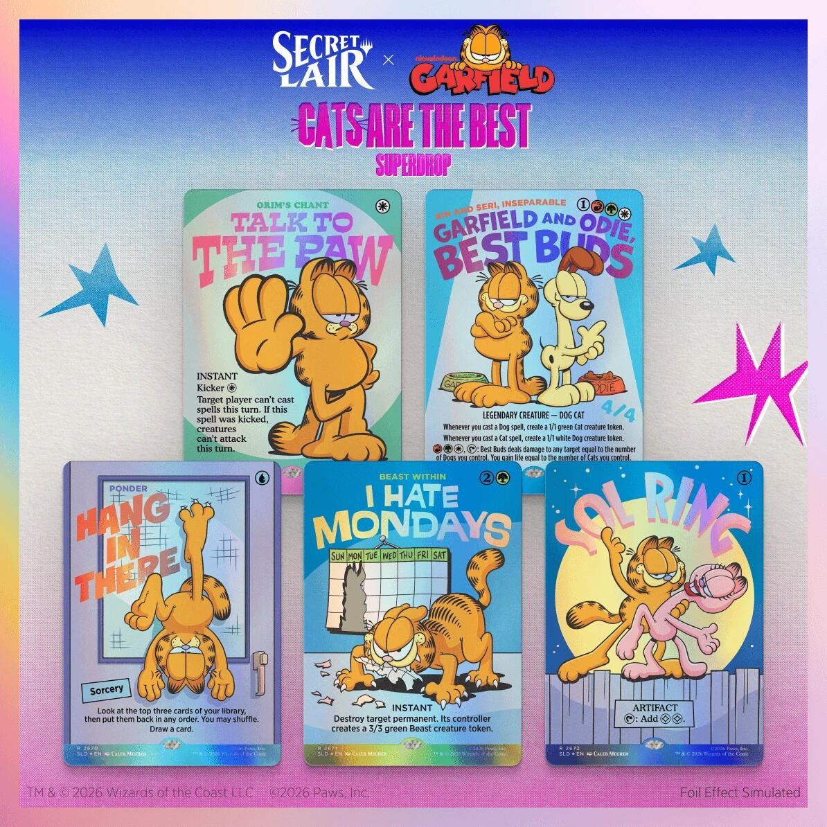 MTG SEALED Secret Lair Drop: Secret Lair x Garfield: Motivationally Challenge…