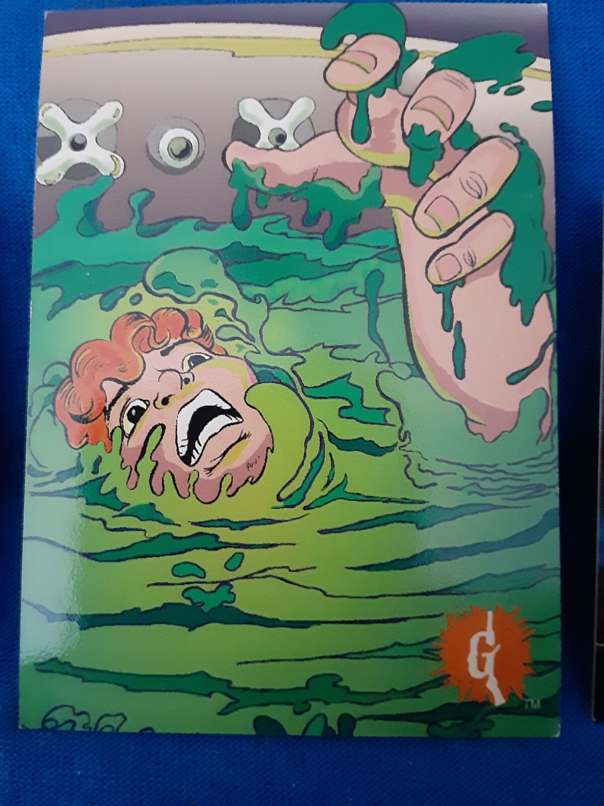 1996 Goosebumps Card TUB of Terror RL Stine #8 Topps