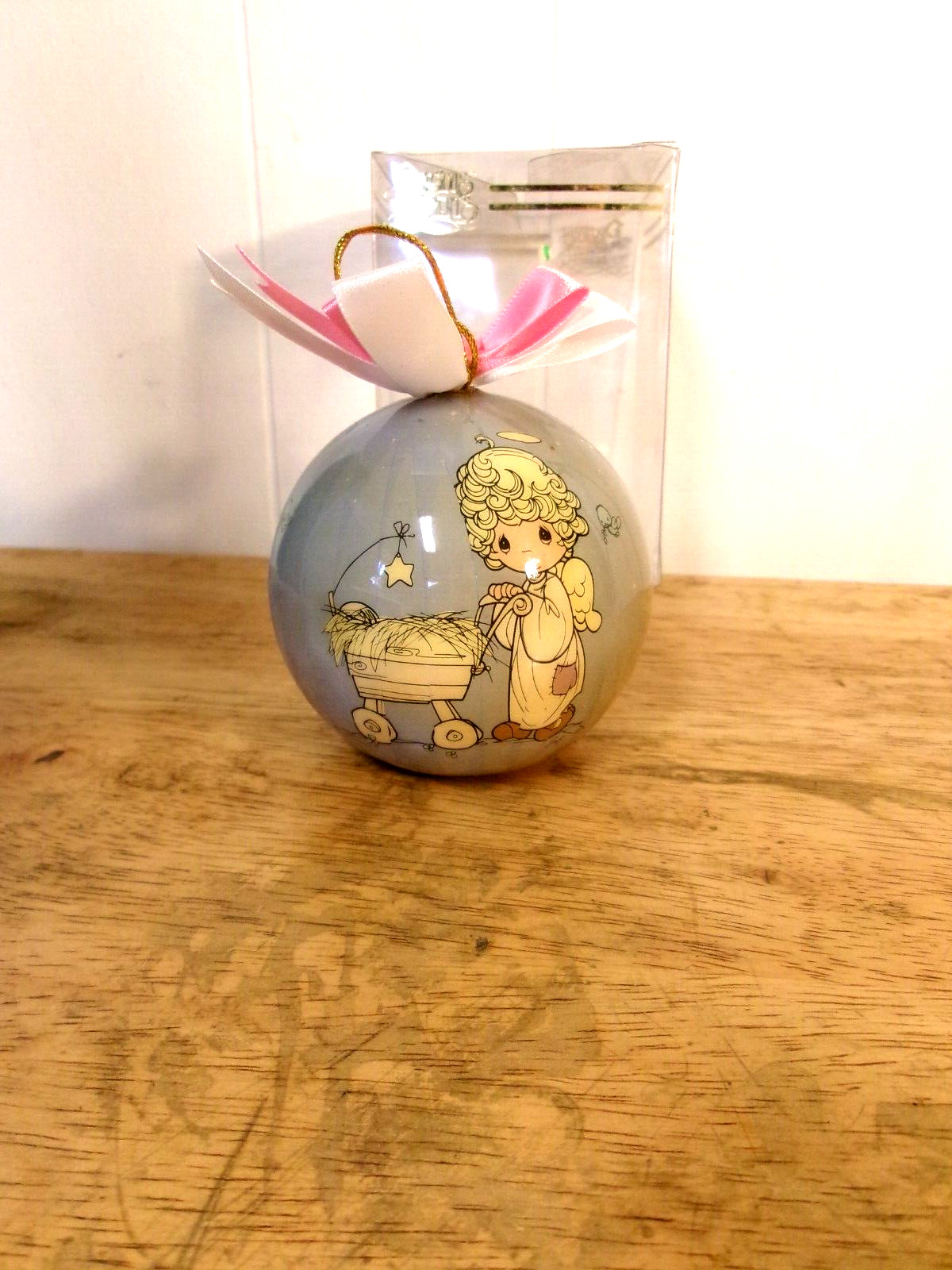 Precious Moments Christmas Bulb 1996 Enesco Angel Baby Jesus