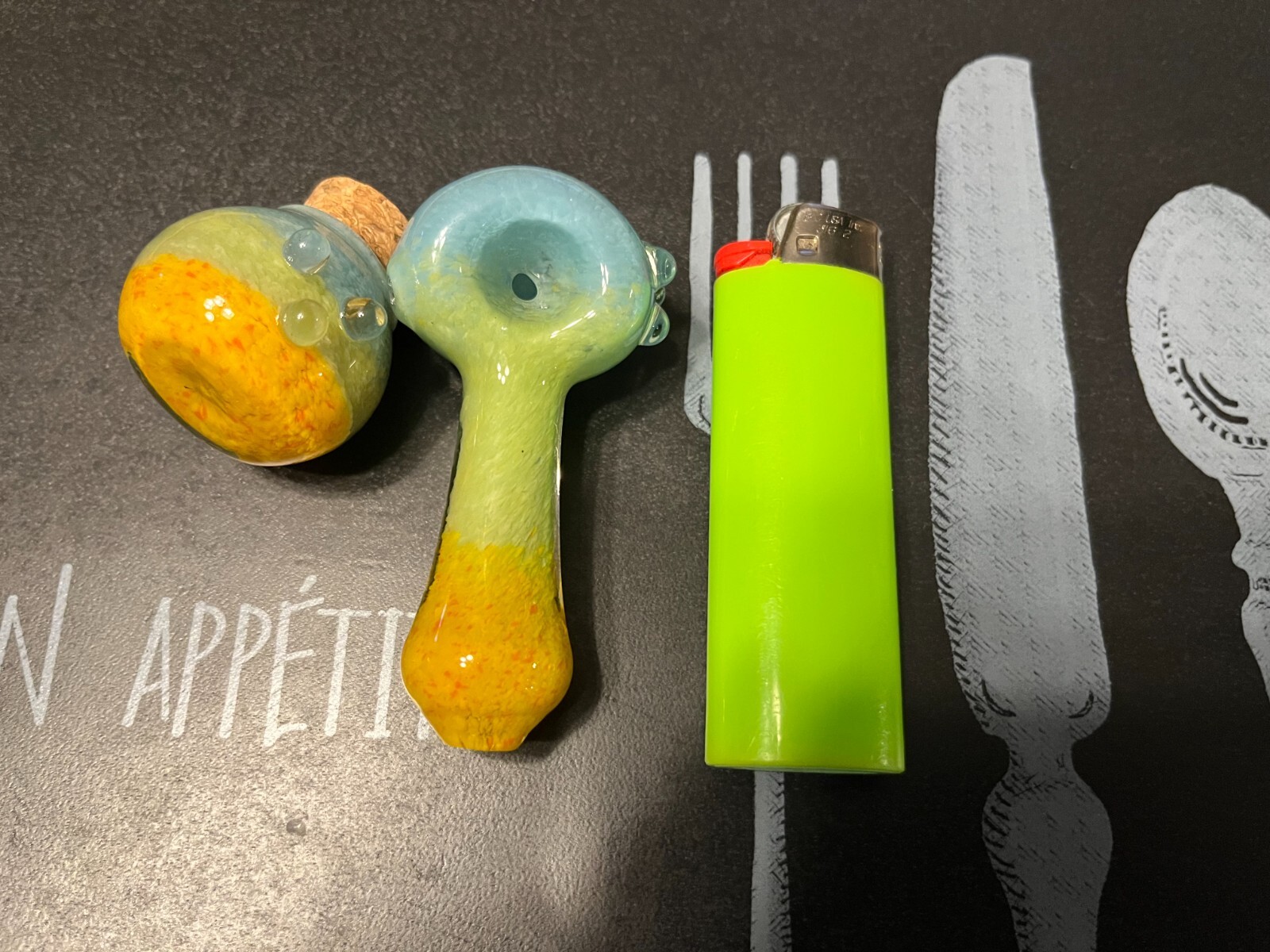 Mini Glass Pipe and Stash Jar Set Tiny Pipe For Smoking Tobacco Travel-Friendly