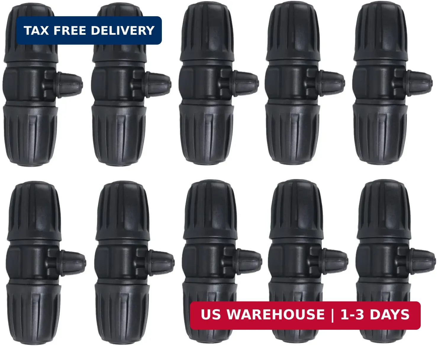 10PCS 1/2 Inch to 1/4 Inch Tubing Irrigation Fittings for (1/2” ID x 0.60”-0.6