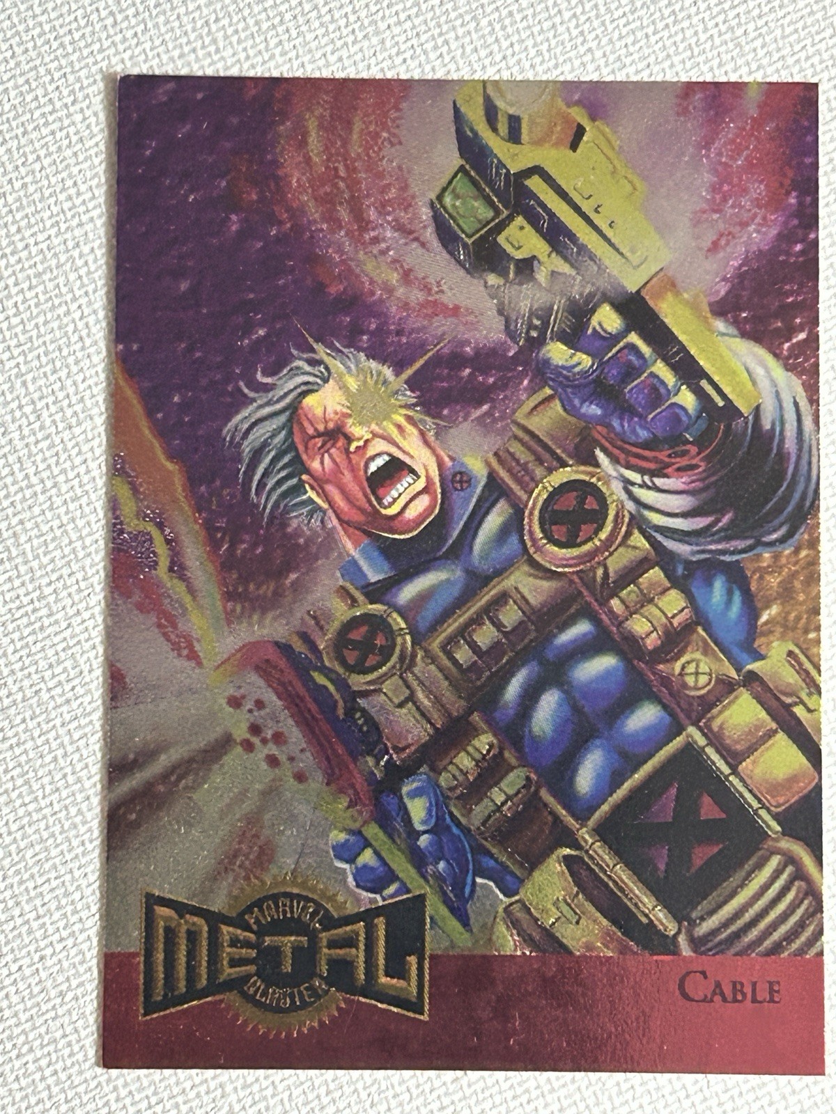 1995 Marvel Metal Cable Metal Blaster 1 Of 18