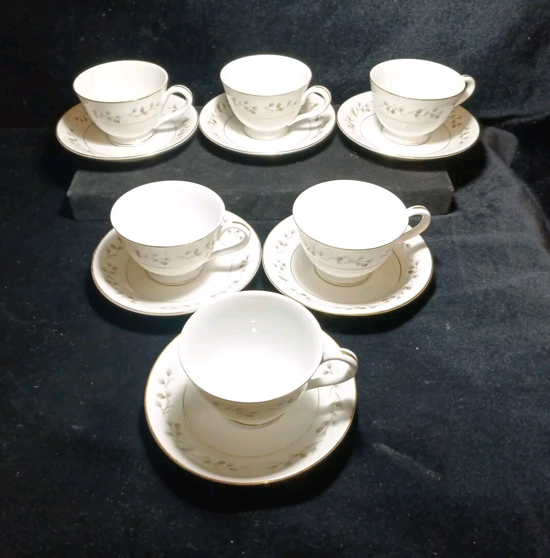 Royal Cameo Whispering Pine Cup & Saucer Set of 6