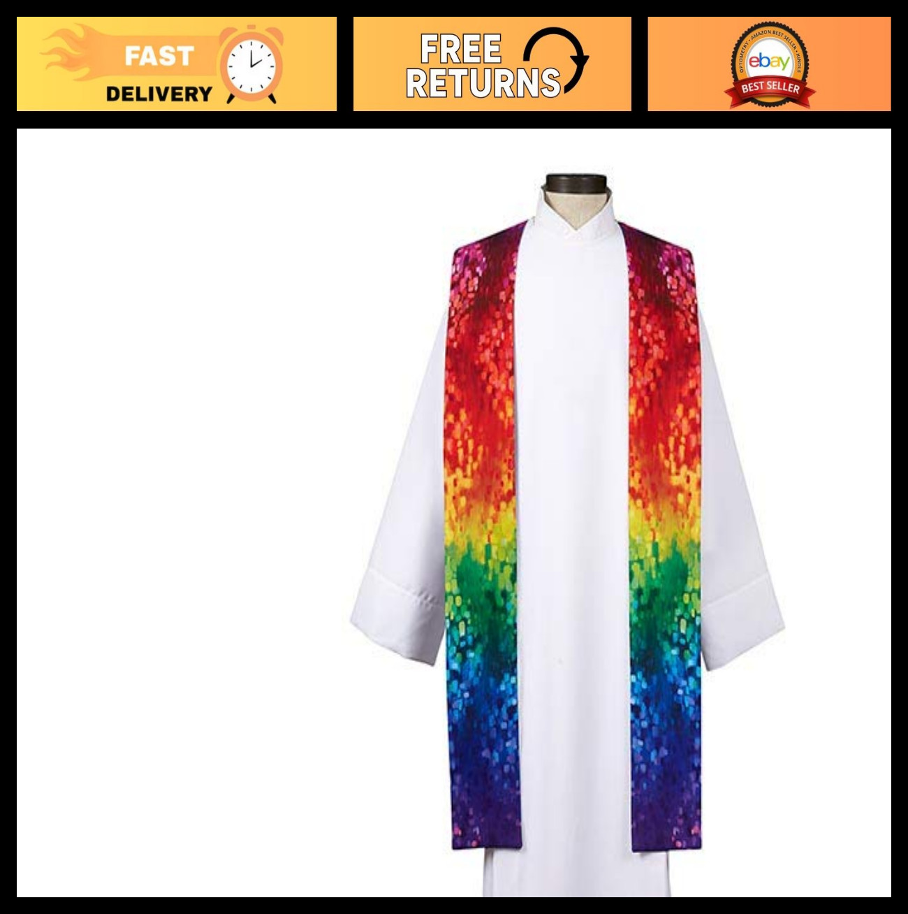 God’s Promise Overlay Stole – Elegant Religious Accessory for Worship & Ceremoni