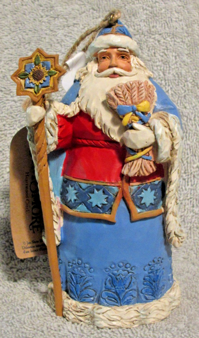Jim Shore Heartwood Creek Ukraine Santa Hanging Ornament New Free Shipping
