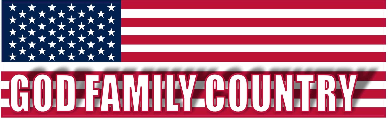 10in x 3in US Flag God Family Country Magnet Car Truck Vehicle Magnetic Sign