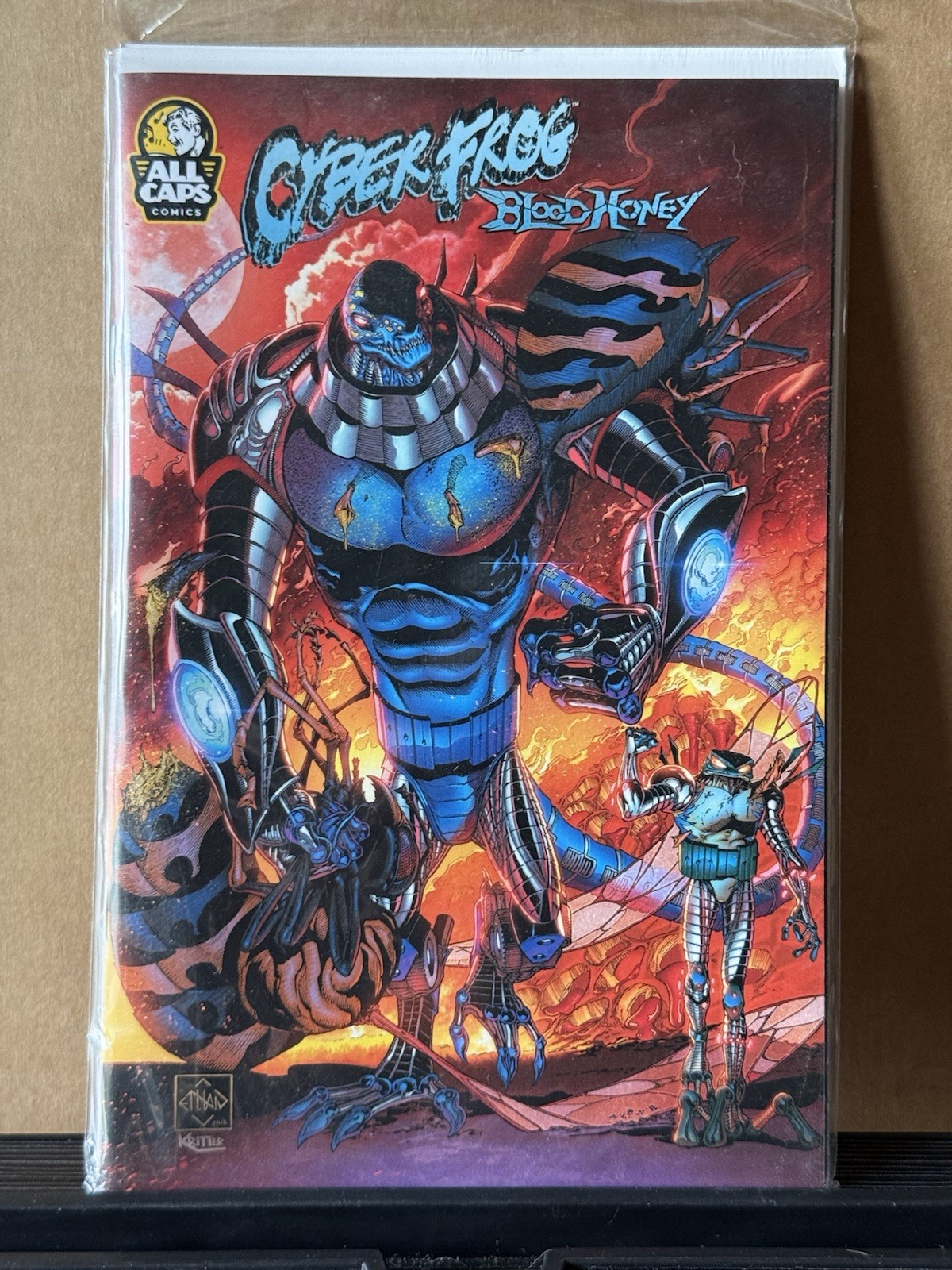 All Caps Comics Cyberfrog Blood Honey Single Issue Color Comic Book – Signed