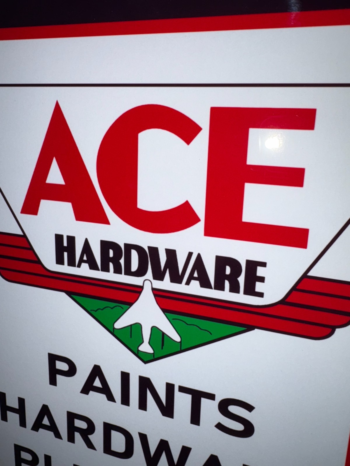 Ace Hardware Store Handyman Carpenter Plumber Garage Shop Advertising Sign