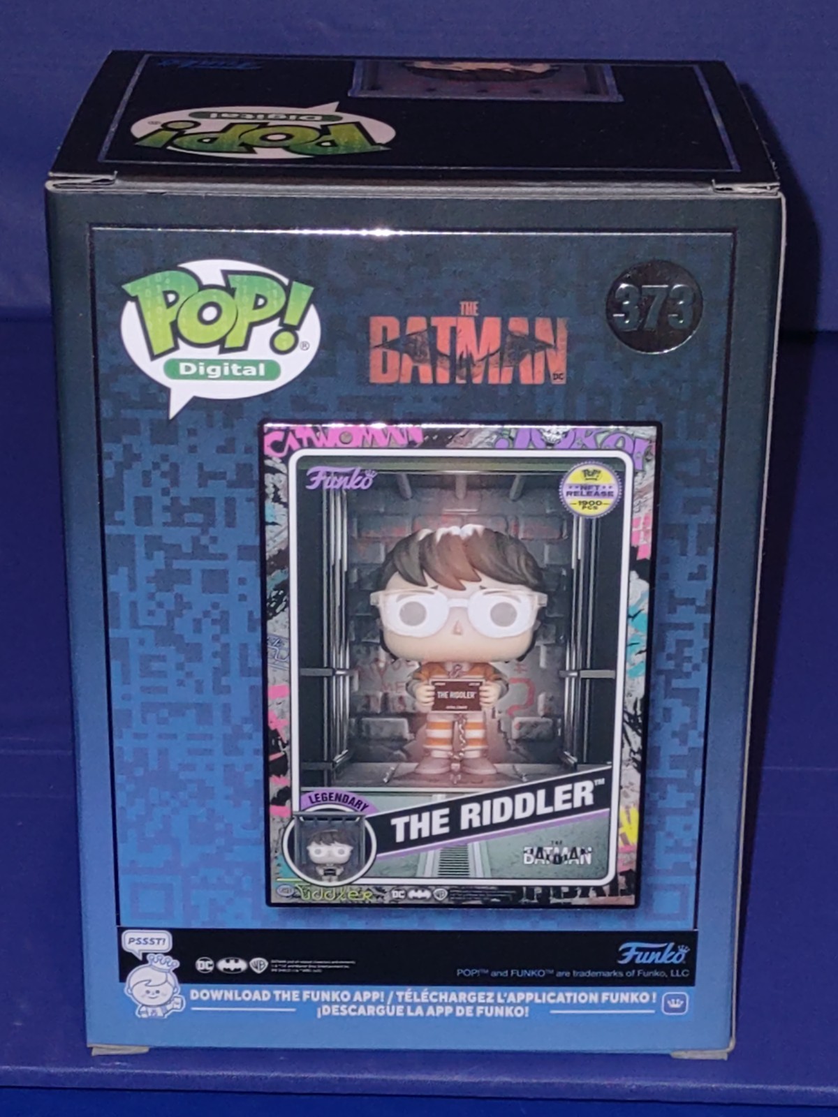 DC THE BATMAN RIDDLER DIGITAL REDEMPTION FUNKO POP VINYL FIGURE #373 1900 PIECE