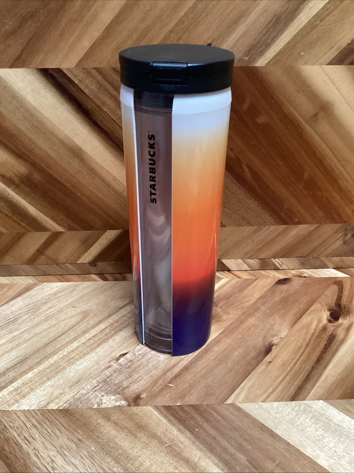 Starbucks Case Tumbler Sleeve Connect Tumbler lid Set Ombre Gradient Blue Orange