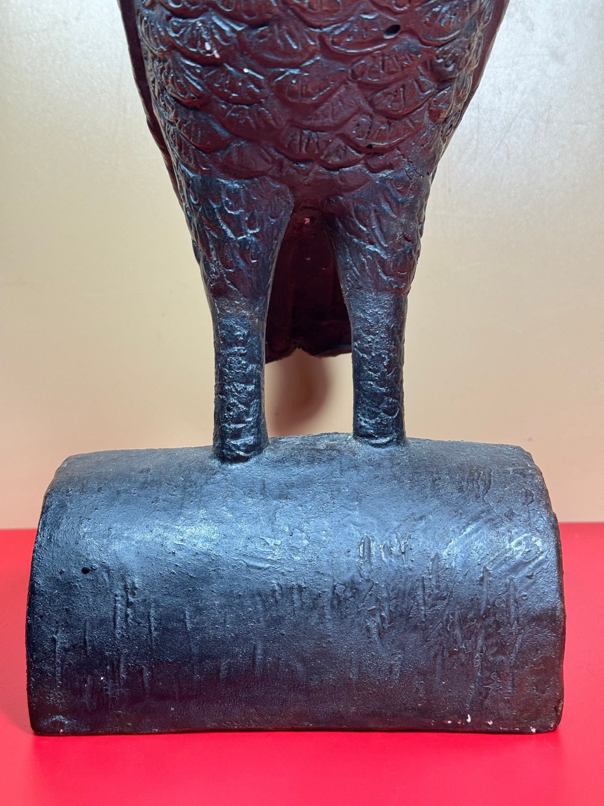 Tall, Vintage, Very Detailed One Piece, Owl Figure, Appears to be Molded Resin