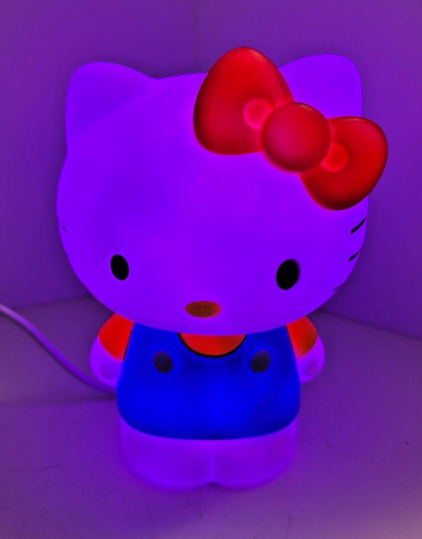 HELLO KITTY Night Light USB Tabletop Free Standing Sanrio Ukonic Multi-color