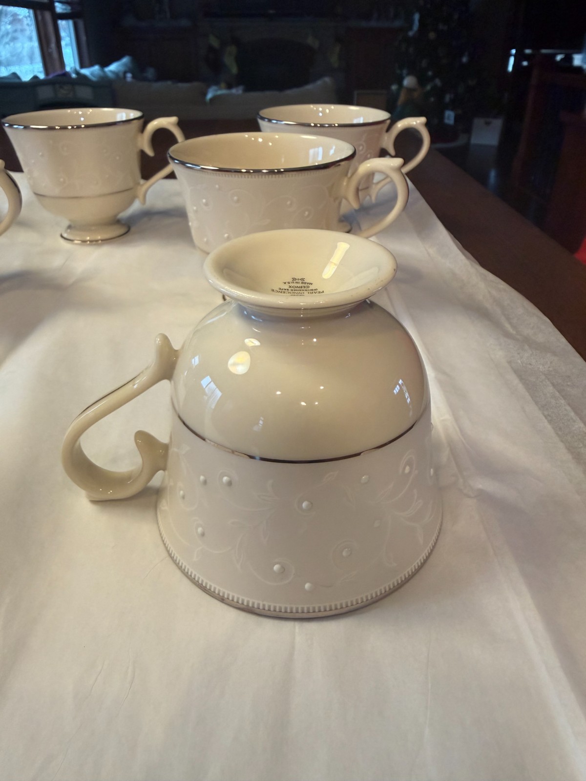 LENOX Pearl Innocense Tea Cups never used