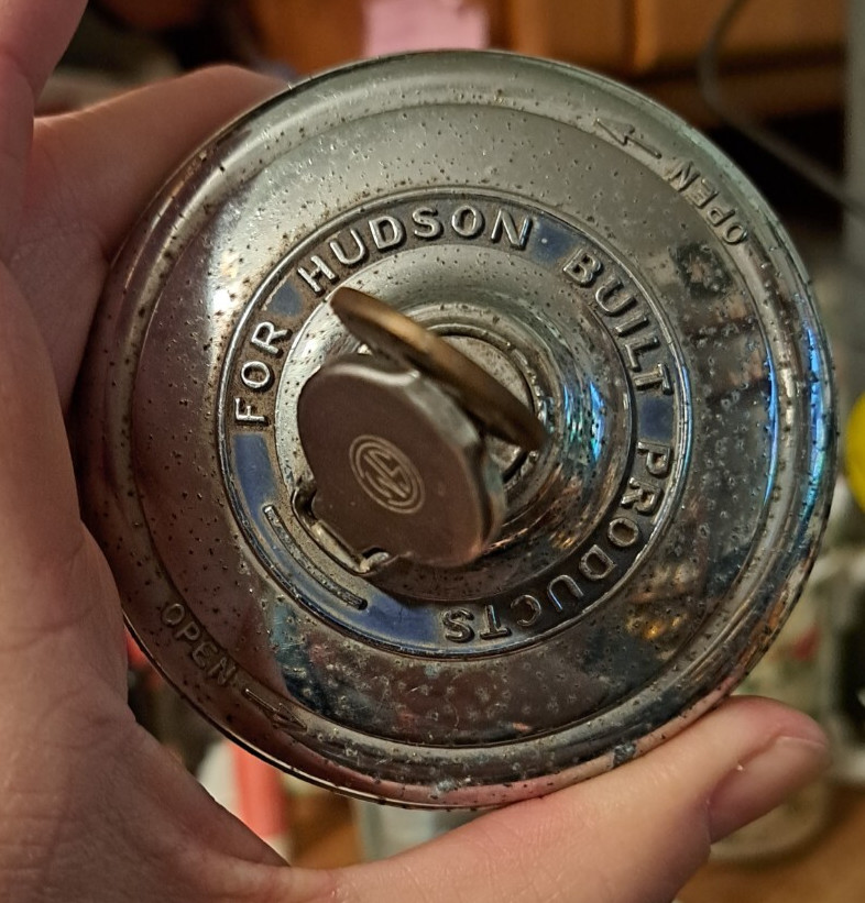 Hudson Gas Cap Pat # 1809185 1930-1935 Key Antique Classic Car part