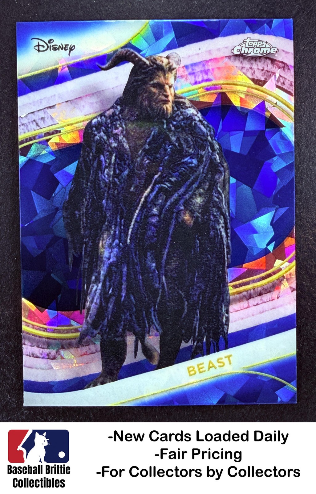 2025 Topps Chrome Sapphire Edition Disney #130 Beast Beauty and the Beast
