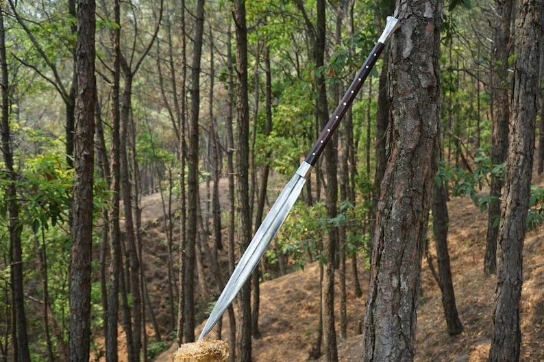 Custom Handmade Steel Blade Viking Spear Sword | Hunting Sword Camping