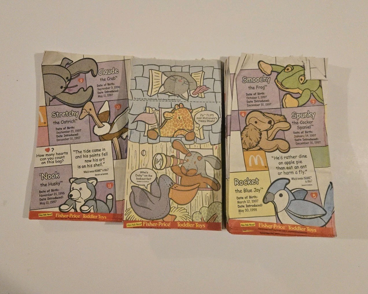 McDonald’s Happy Meal Ty Teenie Beanie Baby Bags 1999 Lot Of 46