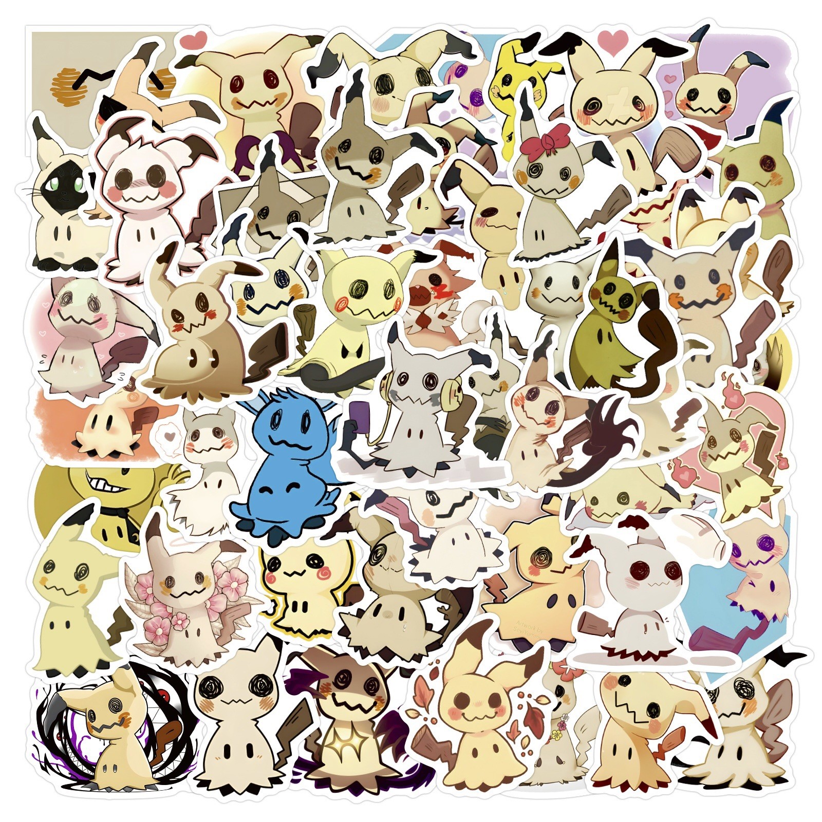 Mimikyu Stickers 55 Pack Pokemon Waterproof – US Seller
