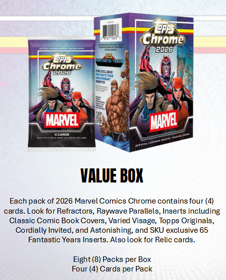 TOPPS MARVEL CHROME 2026 VALUE BOX FACTORY SEALED PRE-ORDER
