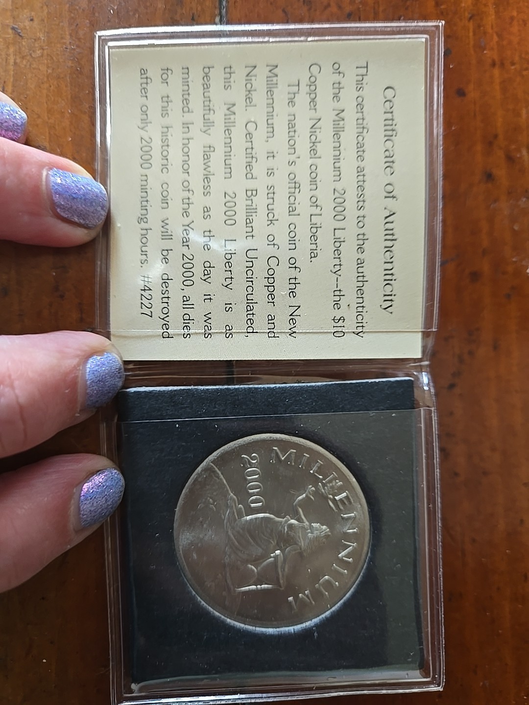Millennium $10 Coin uncirculated copper nickel Republic of Liberia