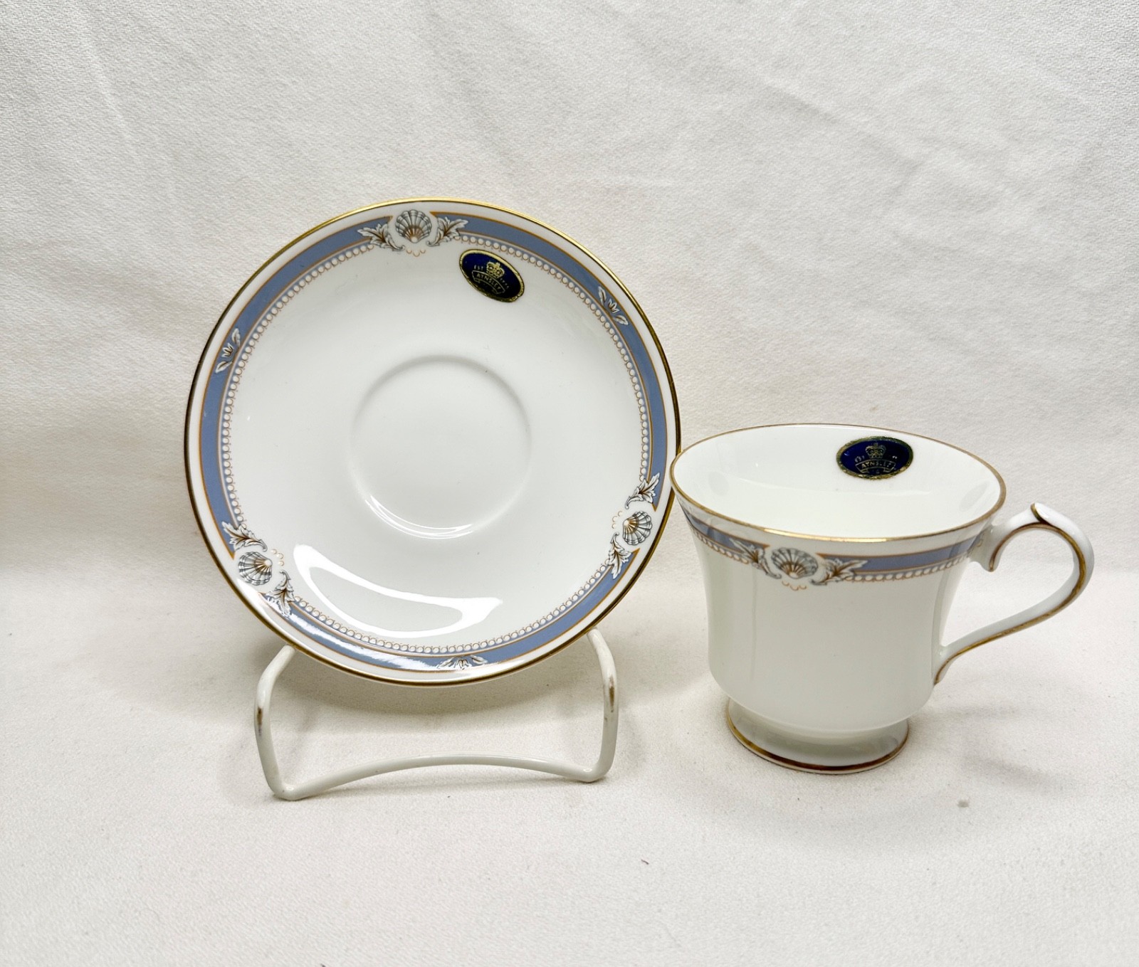 Aynsley South Pacific Blue Cup & Saucer