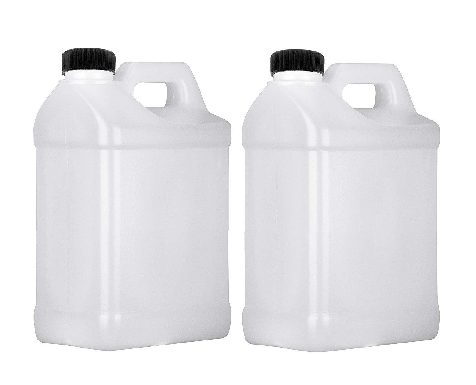 Plastic Jug 1 Gallon, F-Style Storage Containers, HDPE, 2 Pack 1 Gal
