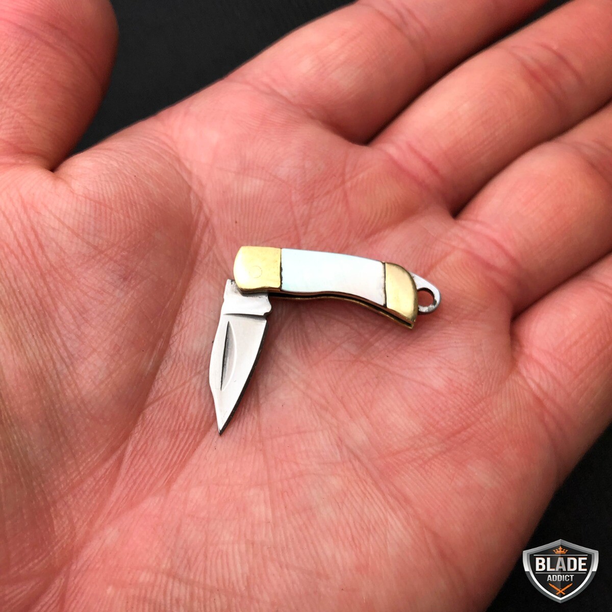 WORLD’S SMALLEST WORKING Folding Mini Real Blade POCKET KNIFE w Key Chain NEW