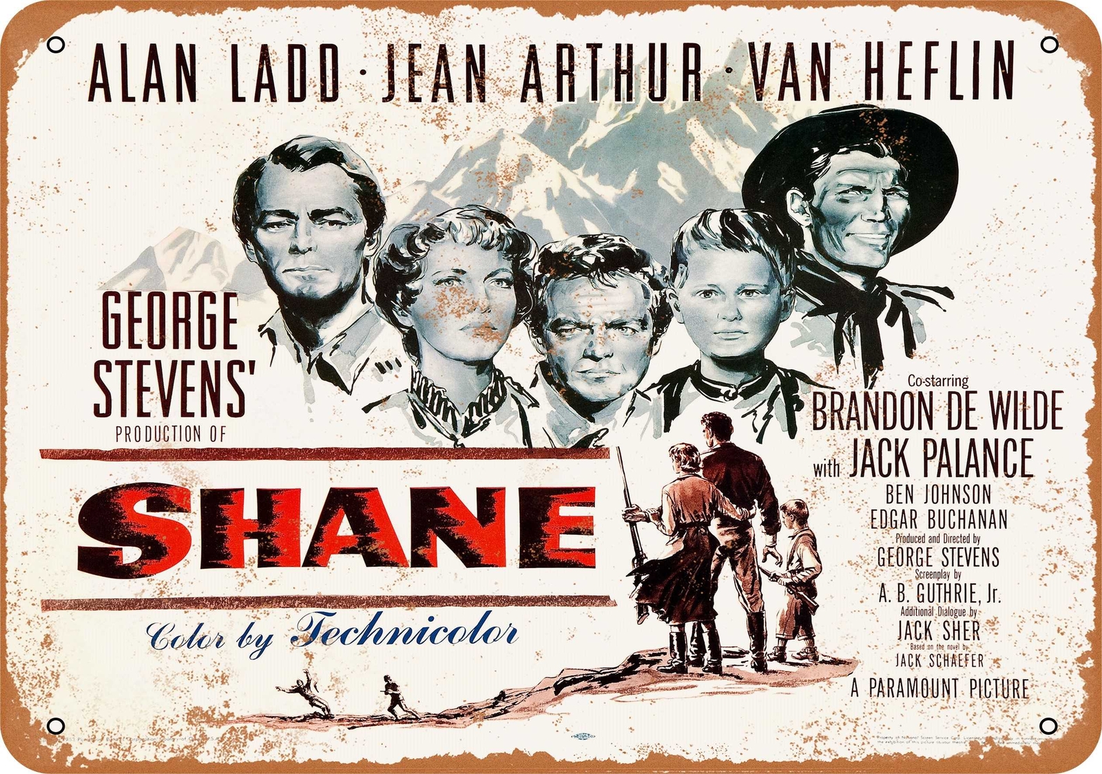 METAL SIGN – 1953 Shane Movie – Vintage Look Reproduction