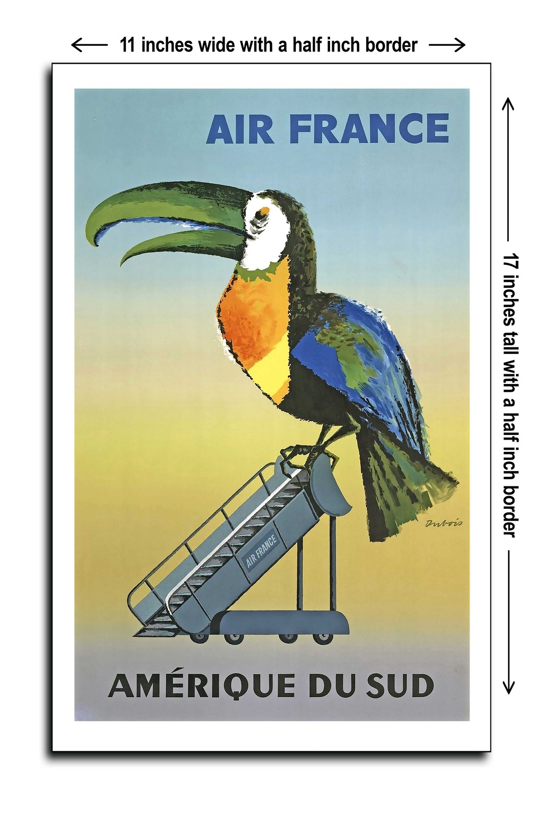 1956 French Airline South America – 11×17 Poster