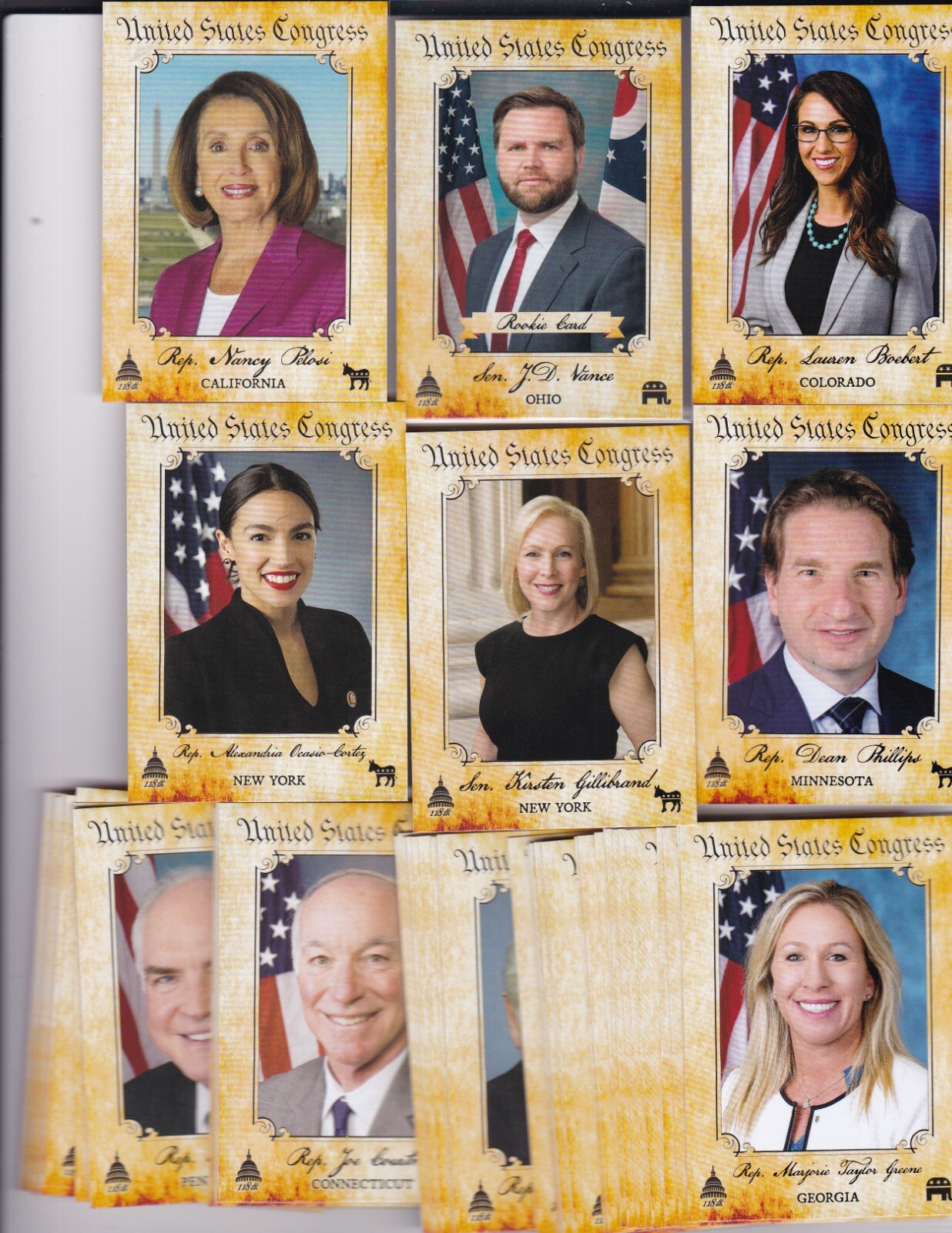 2023-24 Fascinating Cards 118th UNITED STATES CONGRESS COMPLETE 535 CARD SET