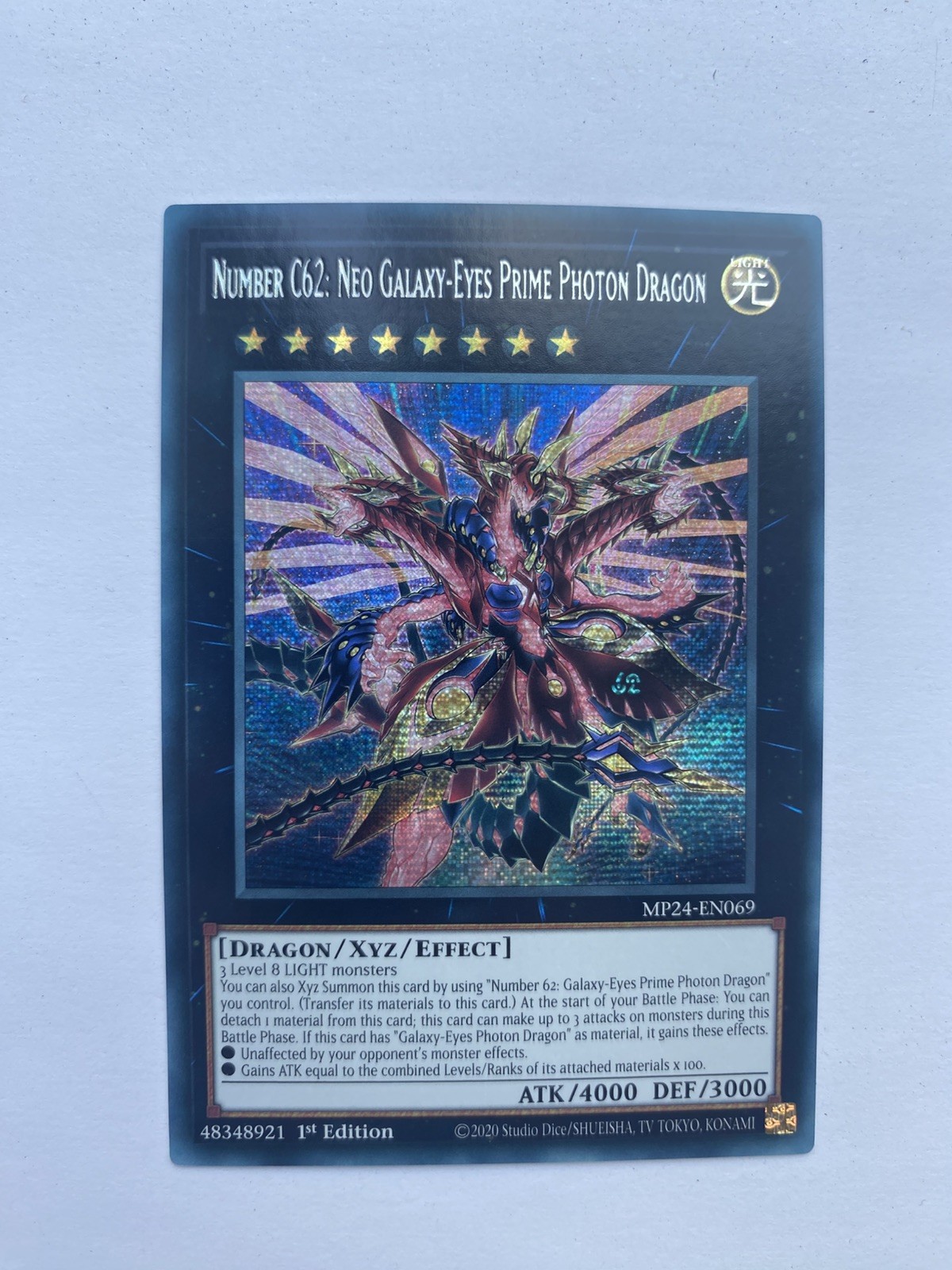 MP24-EN069 Number C62: Neo Galaxy-Eyes Prime Photon Dragon Prismatic Secret Rare