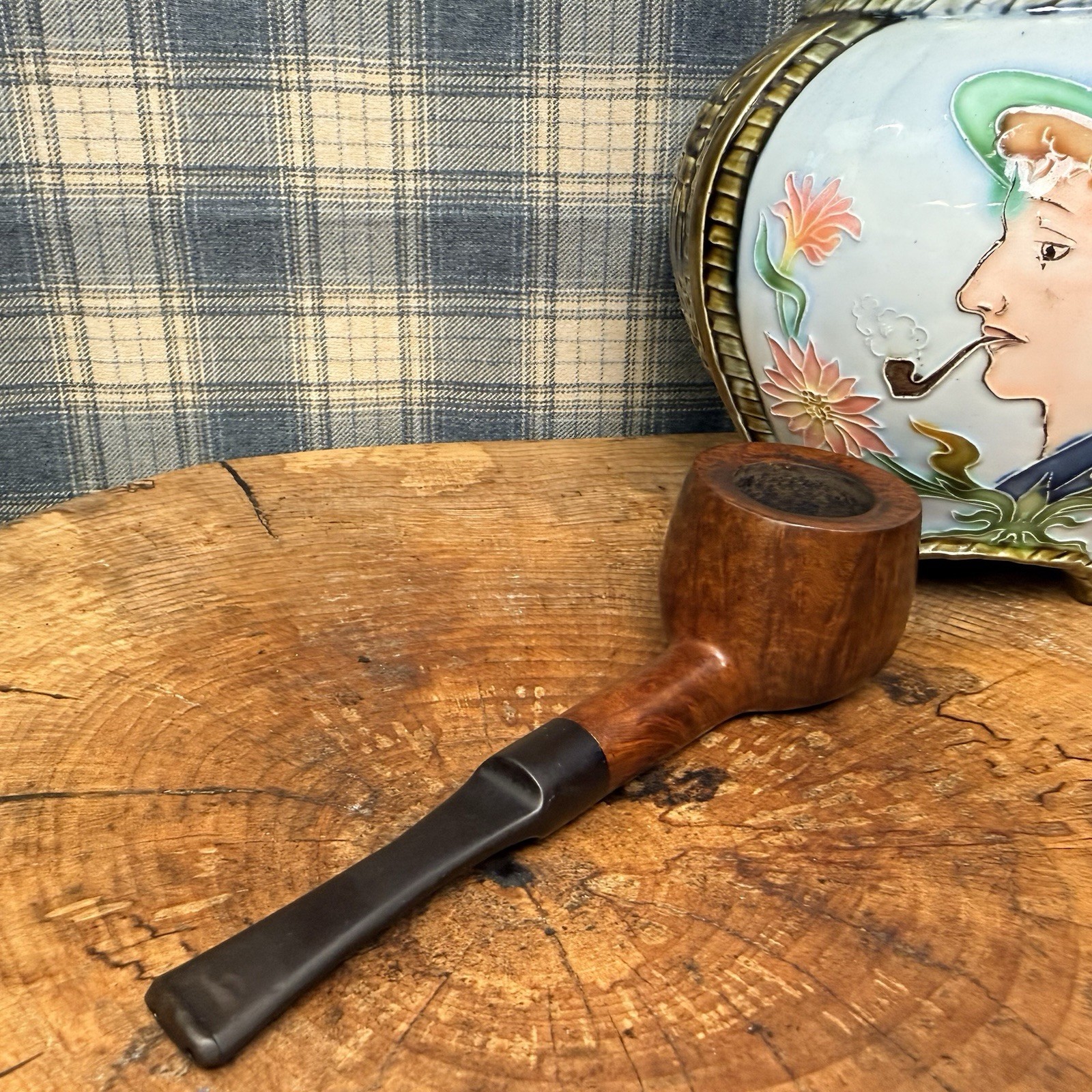 Straight Grain Imported Briar Pot Shape – Estate Tobacco Pipe